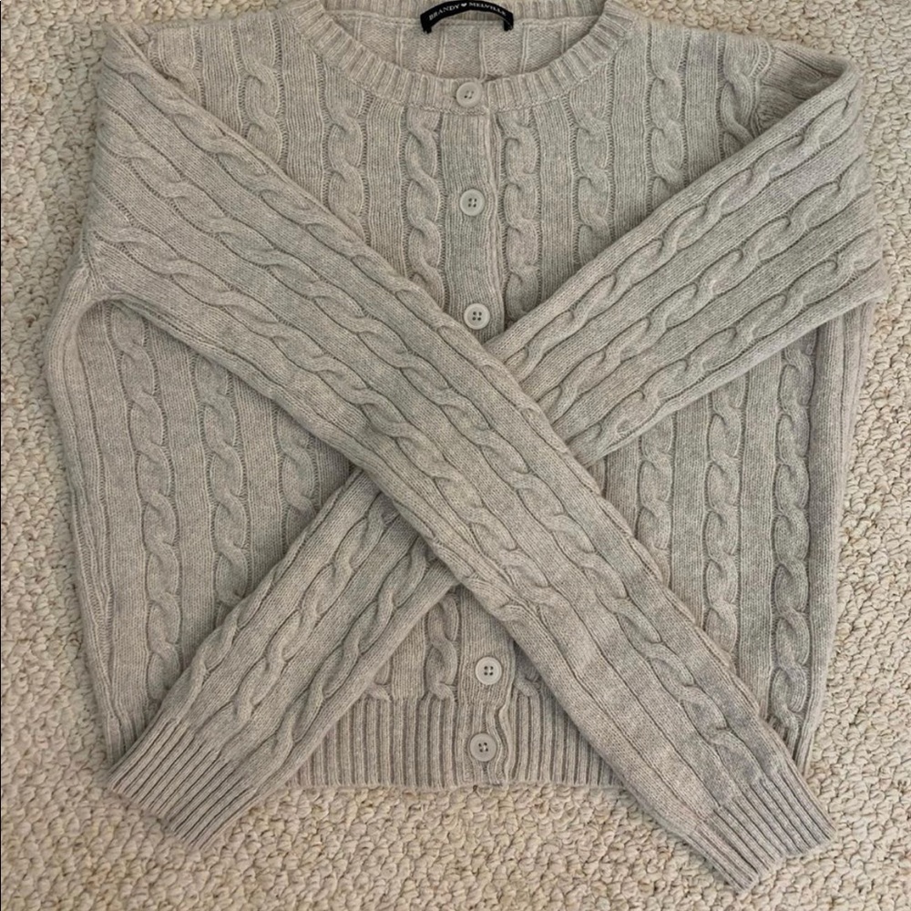 brandy melville grey olsen cardigan